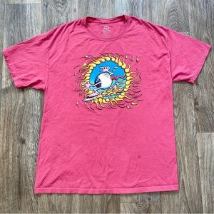 Vintage surfing eyeball graphic tee